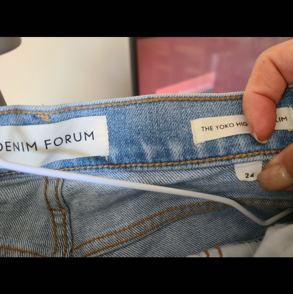 Yoko  high rise denim forum pants - Picture 2 of 3